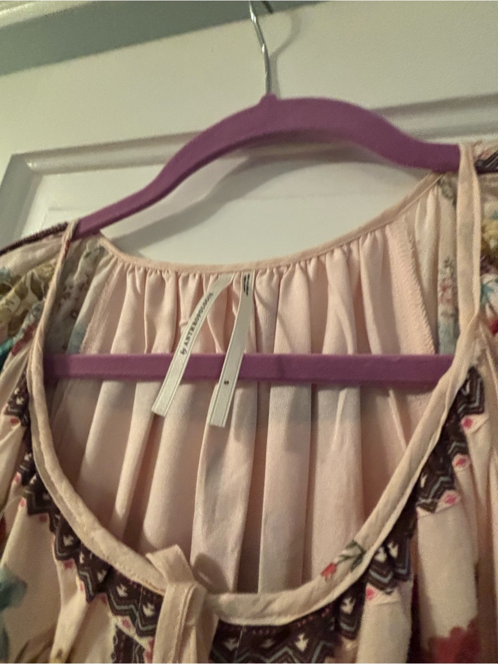 Anthropologie Somerset Floral border, print Maxi Dress - Cream - Picture 5 of 5